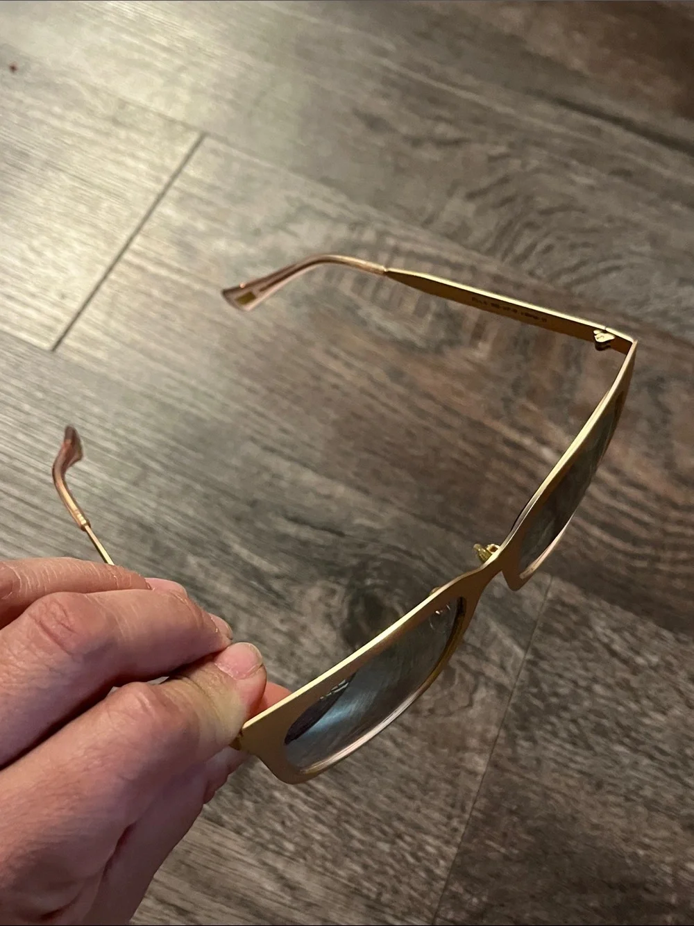 Diff Eyewear Cat Eye Sunglasses in Gold Frame with Rose-Tinted Lenses